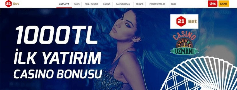 21bet Casino İlk Üyelik Bonusu