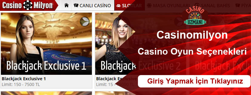 Casinomilyon Casino Oyun Seçenekleri