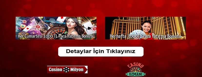 Casinomilyon Para Yatırma Bonusları