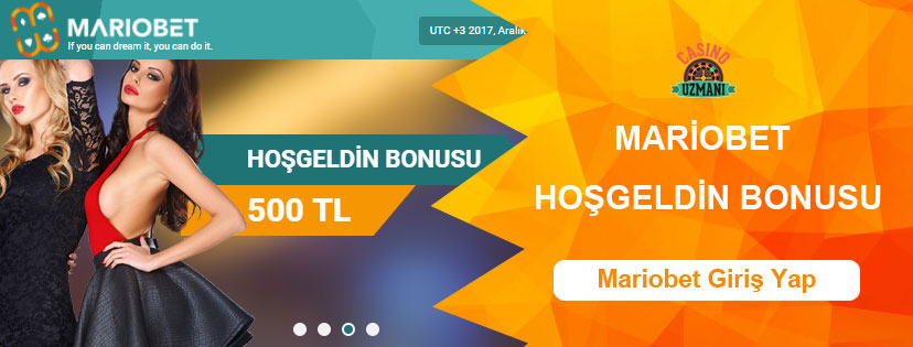 Mariobet Hoşgeldin Bonusu 500 TL