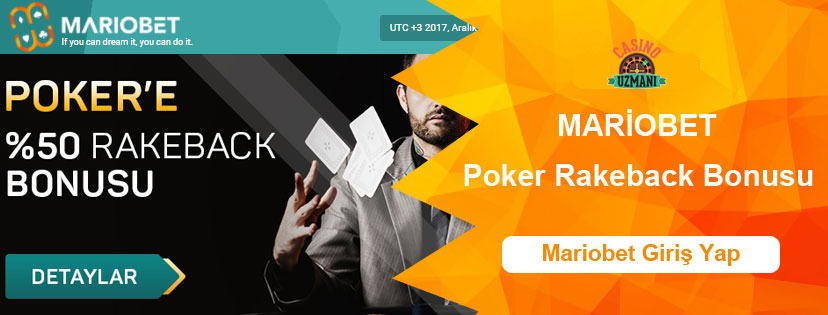 Mariobet Poker Rakeback Bonusu