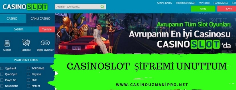 CasinoSlot Şifremi Unuttum Konusu