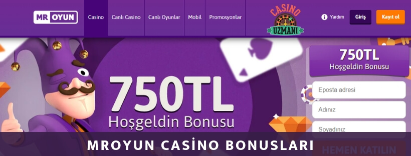 MrOyun casino bonusları