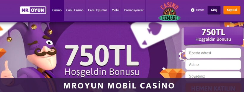 MrOyun mobil casino